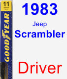 Driver Wiper Blade for 1983 Jeep Scrambler - Premium