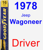 Driver Wiper Blade for 1978 Jeep Wagoneer - Premium