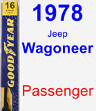 Passenger Wiper Blade for 1978 Jeep Wagoneer - Premium