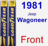 Front Wiper Blade Pack for 1981 Jeep Wagoneer - Premium