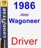 Driver Wiper Blade for 1986 Jeep Wagoneer - Premium