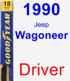 Driver Wiper Blade for 1990 Jeep Wagoneer - Premium