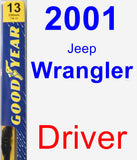 Driver Wiper Blade for 2001 Jeep Wrangler - Premium