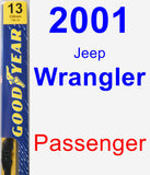 Passenger Wiper Blade for 2001 Jeep Wrangler - Premium