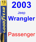 Passenger Wiper Blade for 2003 Jeep Wrangler - Premium