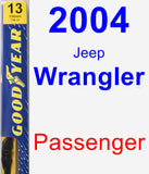 Passenger Wiper Blade for 2004 Jeep Wrangler - Premium