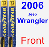 Front Wiper Blade Pack for 2006 Jeep Wrangler - Premium