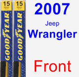 Front Wiper Blade Pack for 2007 Jeep Wrangler - Premium