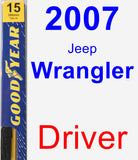Driver Wiper Blade for 2007 Jeep Wrangler - Premium