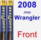 Front Wiper Blade Pack for 2008 Jeep Wrangler - Premium