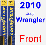 Front Wiper Blade Pack for 2010 Jeep Wrangler - Premium