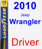 Driver Wiper Blade for 2010 Jeep Wrangler - Premium