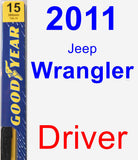 Driver Wiper Blade for 2011 Jeep Wrangler - Premium