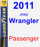 Passenger Wiper Blade for 2011 Jeep Wrangler - Premium