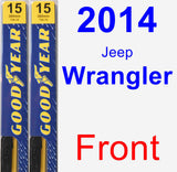 Front Wiper Blade Pack for 2014 Jeep Wrangler - Premium