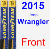 Front Wiper Blade Pack for 2015 Jeep Wrangler - Premium