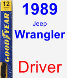 Driver Wiper Blade for 1989 Jeep Wrangler - Premium