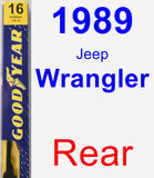 Rear Wiper Blade for 1989 Jeep Wrangler - Premium