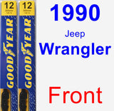 Front Wiper Blade Pack for 1990 Jeep Wrangler - Premium