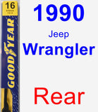 Rear Wiper Blade for 1990 Jeep Wrangler - Premium