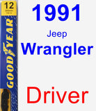 Driver Wiper Blade for 1991 Jeep Wrangler - Premium