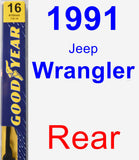 Rear Wiper Blade for 1991 Jeep Wrangler - Premium