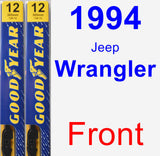 Front Wiper Blade Pack for 1994 Jeep Wrangler - Premium