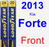 Front Wiper Blade Pack for 2013 Kia Forte - Premium
