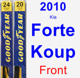 Front Wiper Blade Pack for 2010 Kia Forte Koup - Premium
