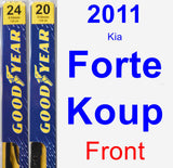 Front Wiper Blade Pack for 2011 Kia Forte Koup - Premium
