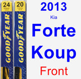 Front Wiper Blade Pack for 2013 Kia Forte Koup - Premium