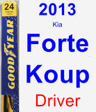 Driver Wiper Blade for 2013 Kia Forte Koup - Premium