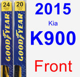 Front Wiper Blade Pack for 2015 Kia K900 - Premium