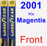 Front Wiper Blade Pack for 2001 Kia Magentis - Premium