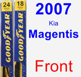 Front Wiper Blade Pack for 2007 Kia Magentis - Premium