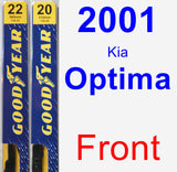 Front Wiper Blade Pack for 2001 Kia Optima - Premium