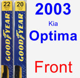 Front Wiper Blade Pack for 2003 Kia Optima - Premium