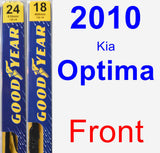 Front Wiper Blade Pack for 2010 Kia Optima - Premium