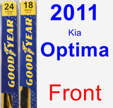 Front Wiper Blade Pack for 2011 Kia Optima - Premium