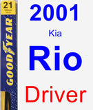 Driver Wiper Blade for 2001 Kia Rio - Premium