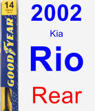 Rear Wiper Blade for 2002 Kia Rio - Premium