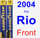 Front Wiper Blade Pack for 2004 Kia Rio - Premium