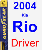 Driver Wiper Blade for 2004 Kia Rio - Premium