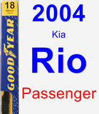Passenger Wiper Blade for 2004 Kia Rio - Premium