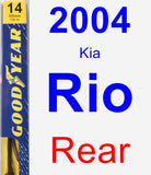Rear Wiper Blade for 2004 Kia Rio - Premium