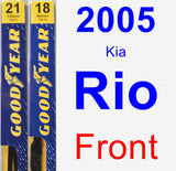 Front Wiper Blade Pack for 2005 Kia Rio - Premium