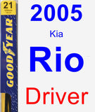Driver Wiper Blade for 2005 Kia Rio - Premium
