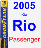 Passenger Wiper Blade for 2005 Kia Rio - Premium