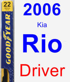 Driver Wiper Blade for 2006 Kia Rio - Premium