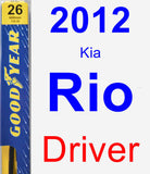 Driver Wiper Blade for 2012 Kia Rio - Premium